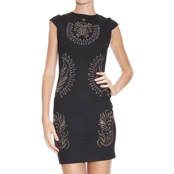 Cavalli Class - White Midi Dress Studs - Roberto Cavalli - 8 - Short Sleeve - Picture 2 of 10